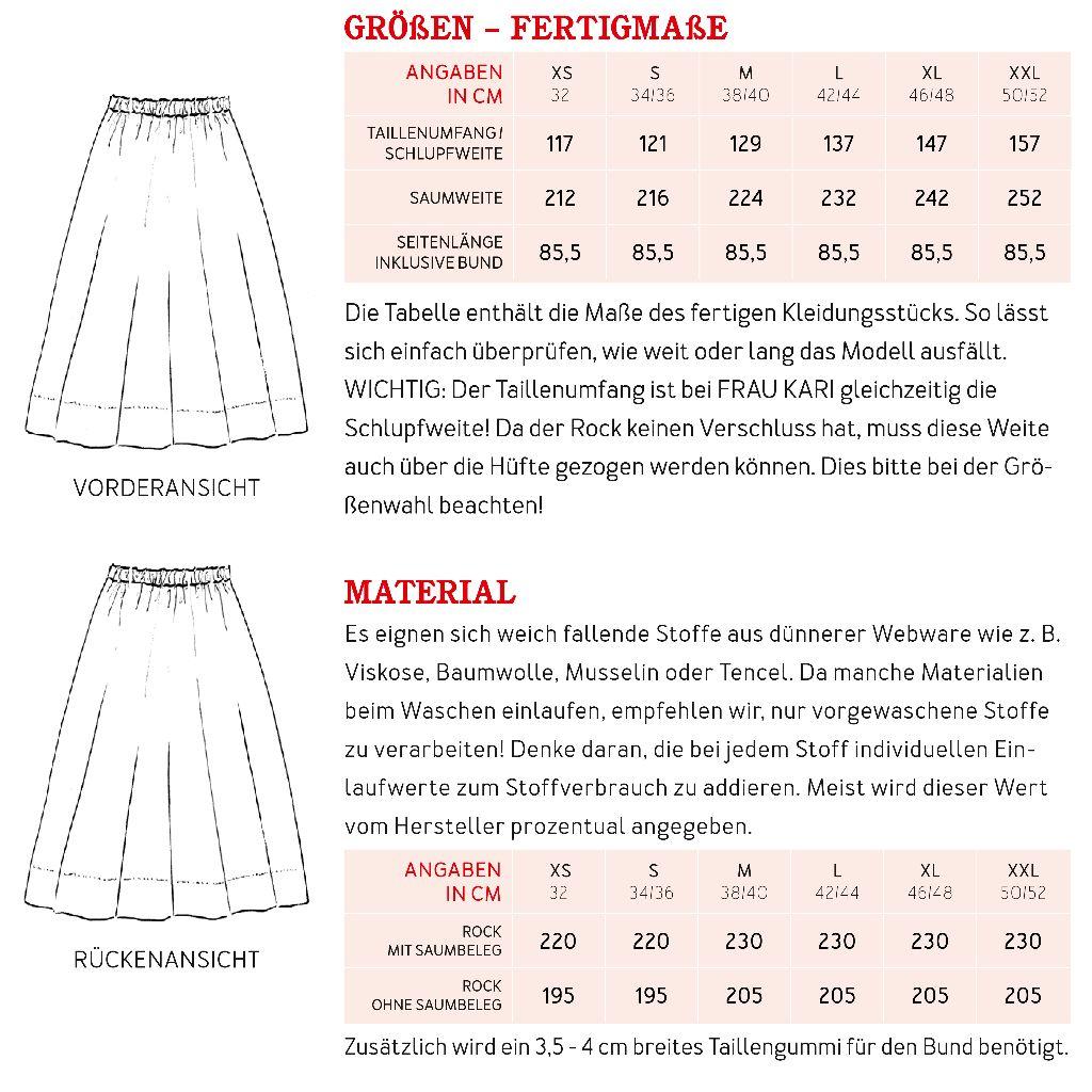 Papierschnittmuster Jerseykleid Frau Mara XS-XXL